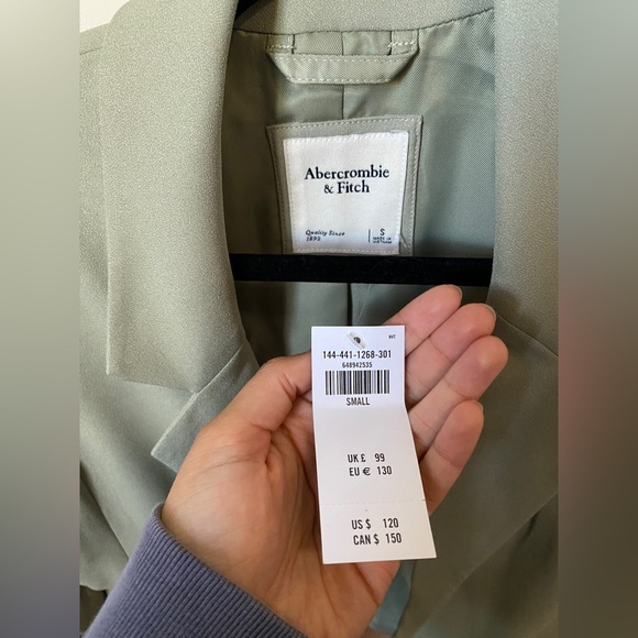 Abercrombie Blazer Brand New With Tags (Sage Color) - Picture 2 of 3